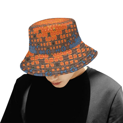 Bucket Hat Unisex Orange Lily Mandela