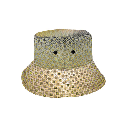 Bucket Hat Unisex Shattered Windshield Gold and Charcoal Ombre