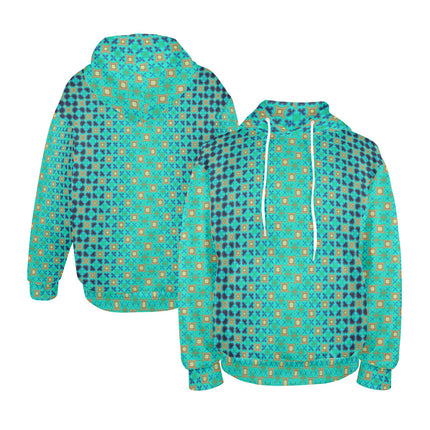 Men's Hoodie Peacock Turquoise Ombre