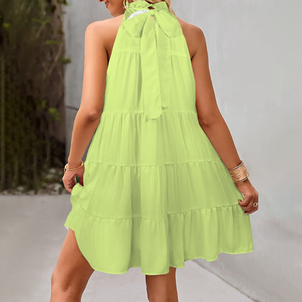 Halter Dress Chartreuse