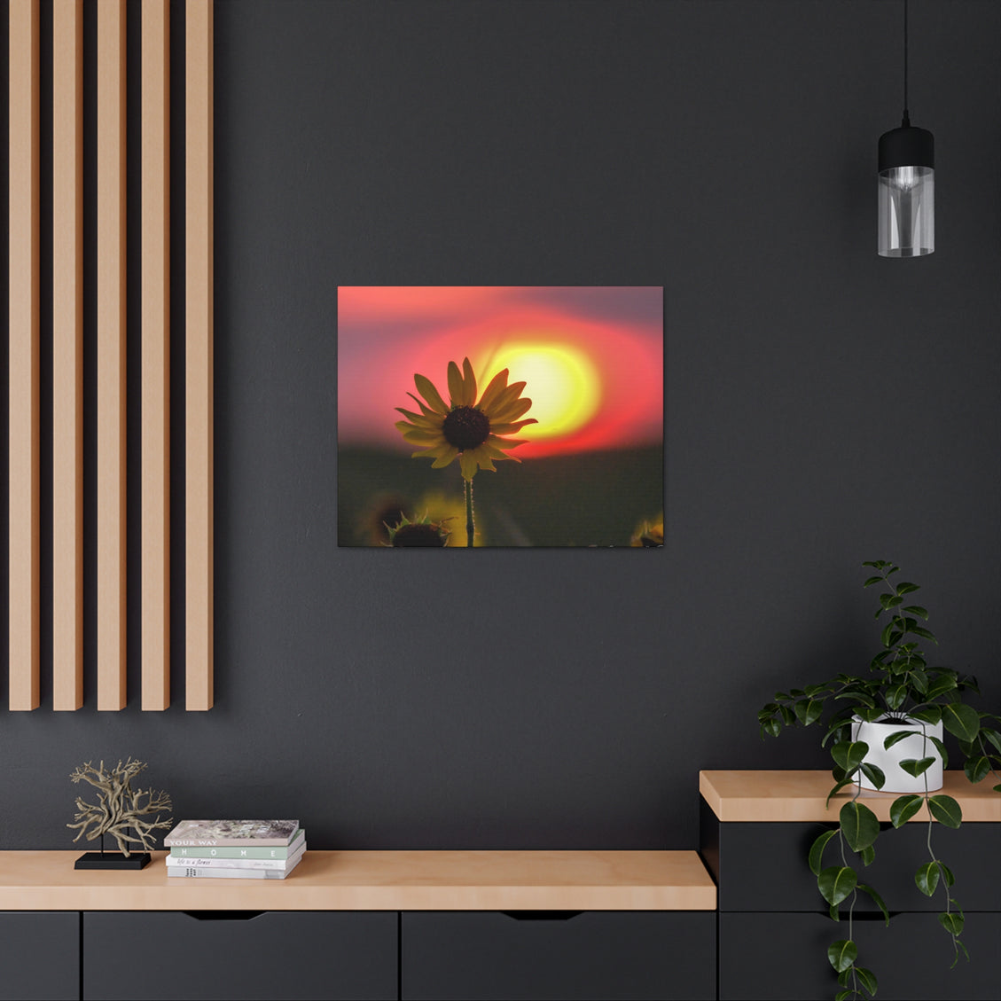 Canvas Gallery Wraps Sunflower Sunset Western South Dakota