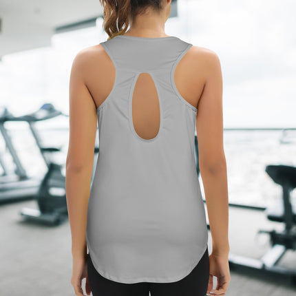 Racer Back Tank Gray