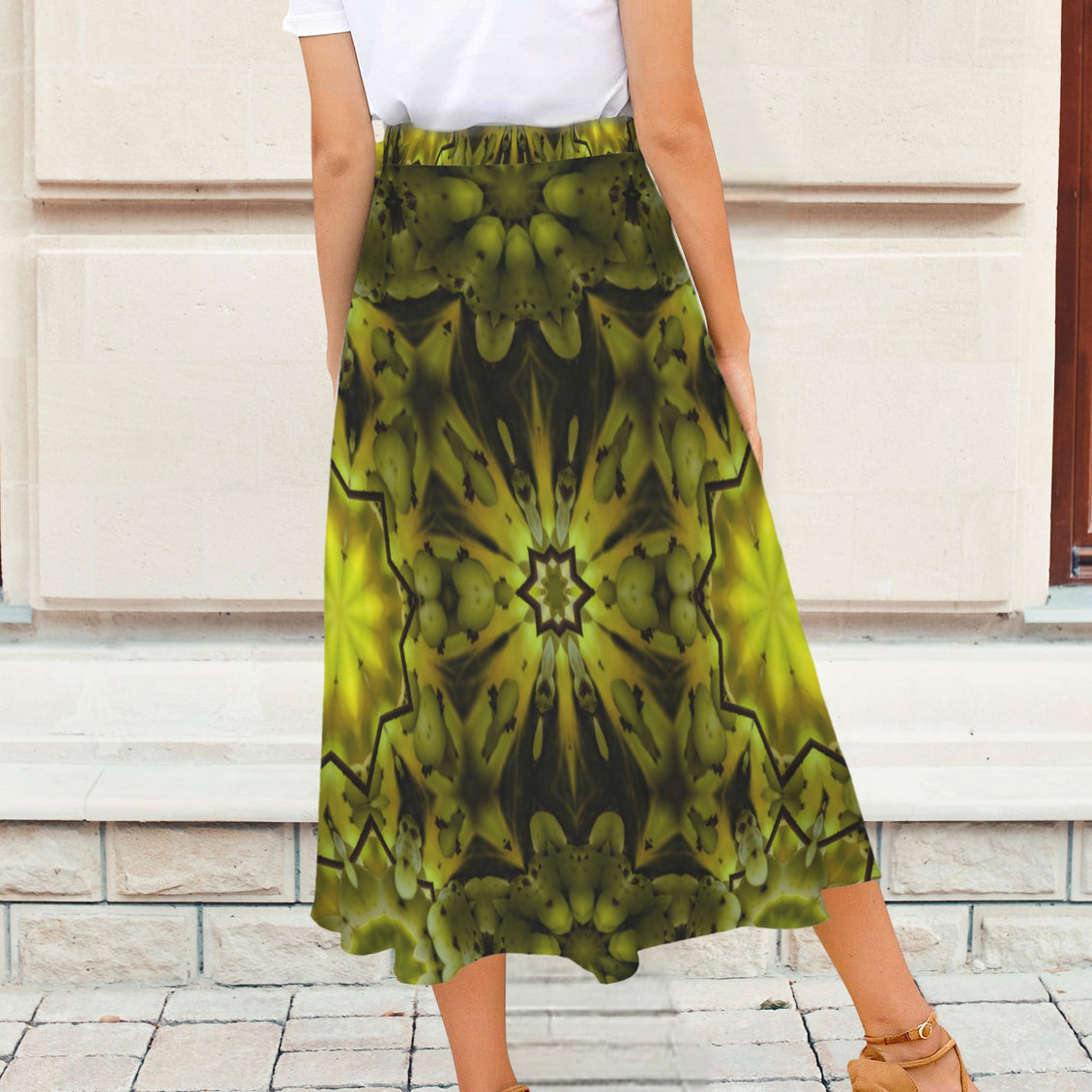 Tie Waist Wrap Skirt Forest