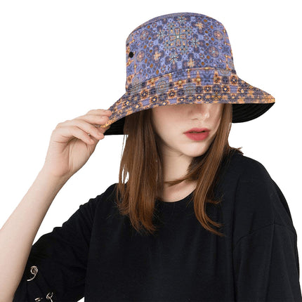 Bucket Hat Unisex Pheasant Feathers Orange Mandela