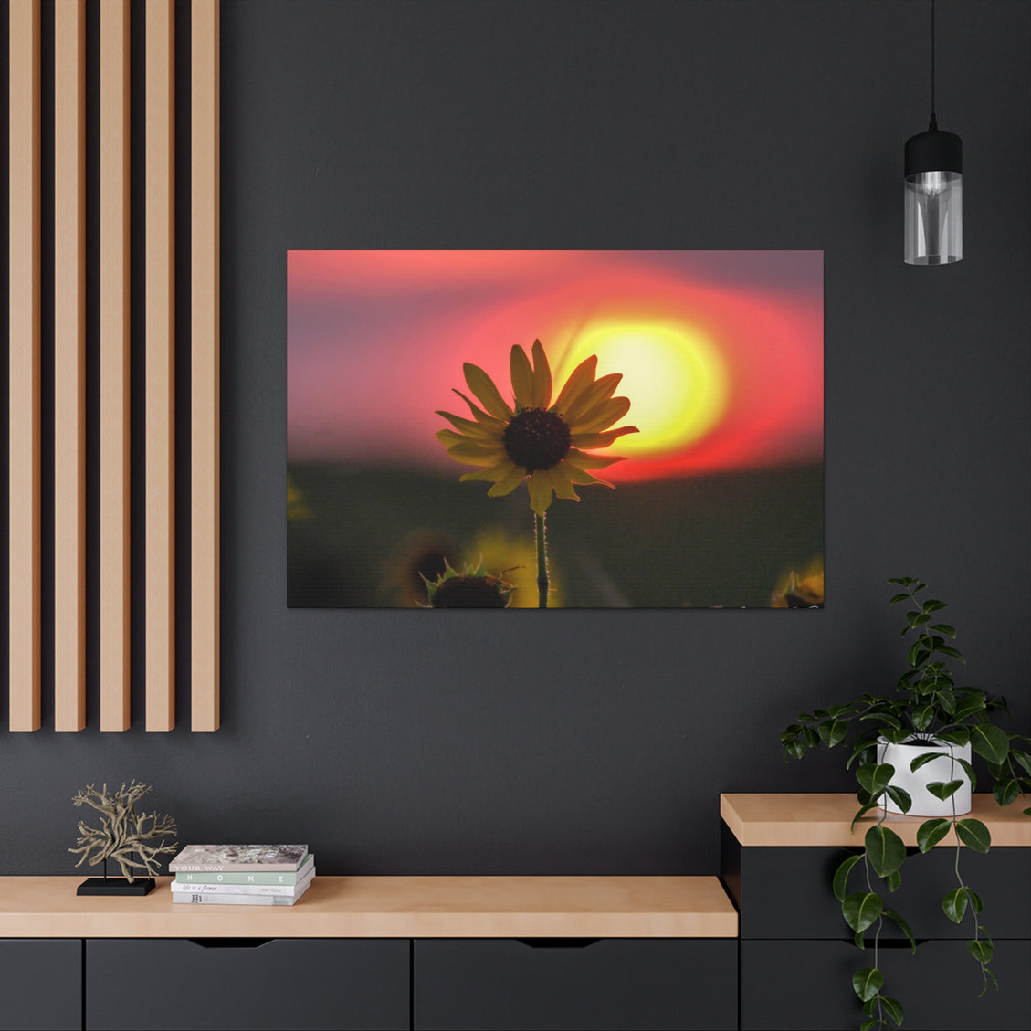 Canvas Gallery Wraps Sunflower Sunset Western South Dakota