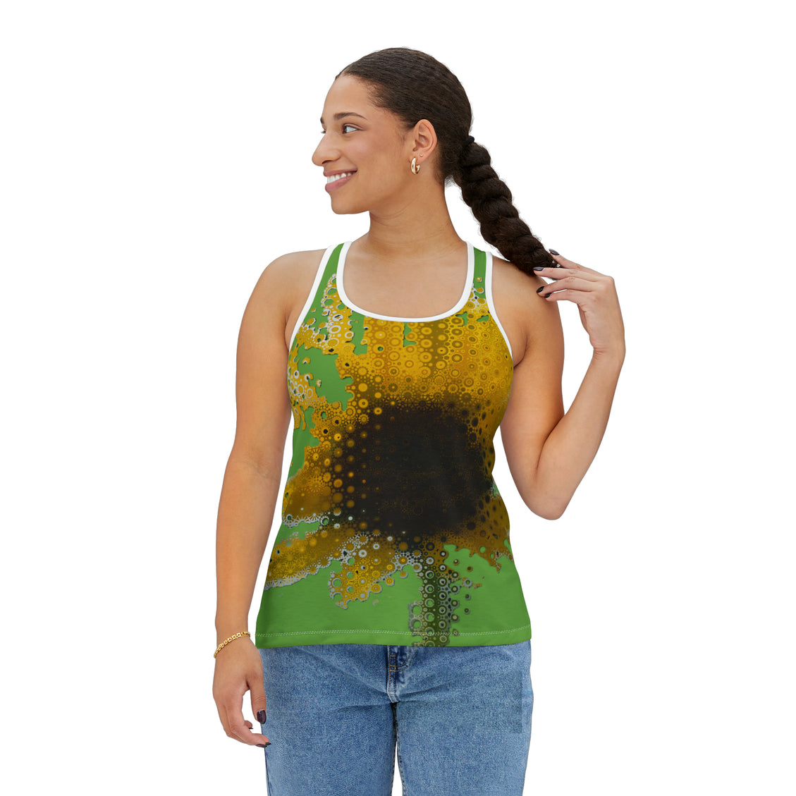 Women's Tank Top (AOP) Sunflower Green