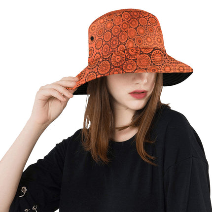 Bucket Hat Unisex Sunset Orange