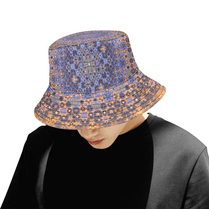 Bucket Hat Unisex Pheasant Feathers Orange Mandela