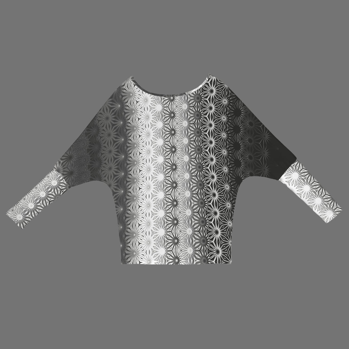 Batwing Long Sleeve Sweater Black and White