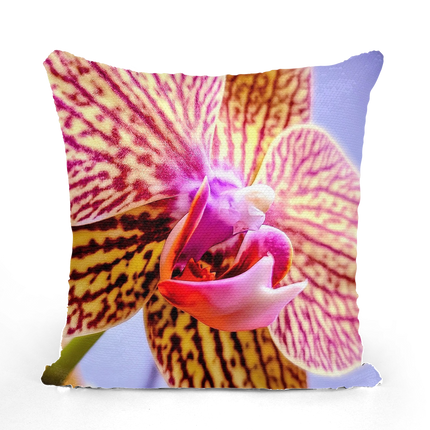 Orchids Sequin Cushion Cover