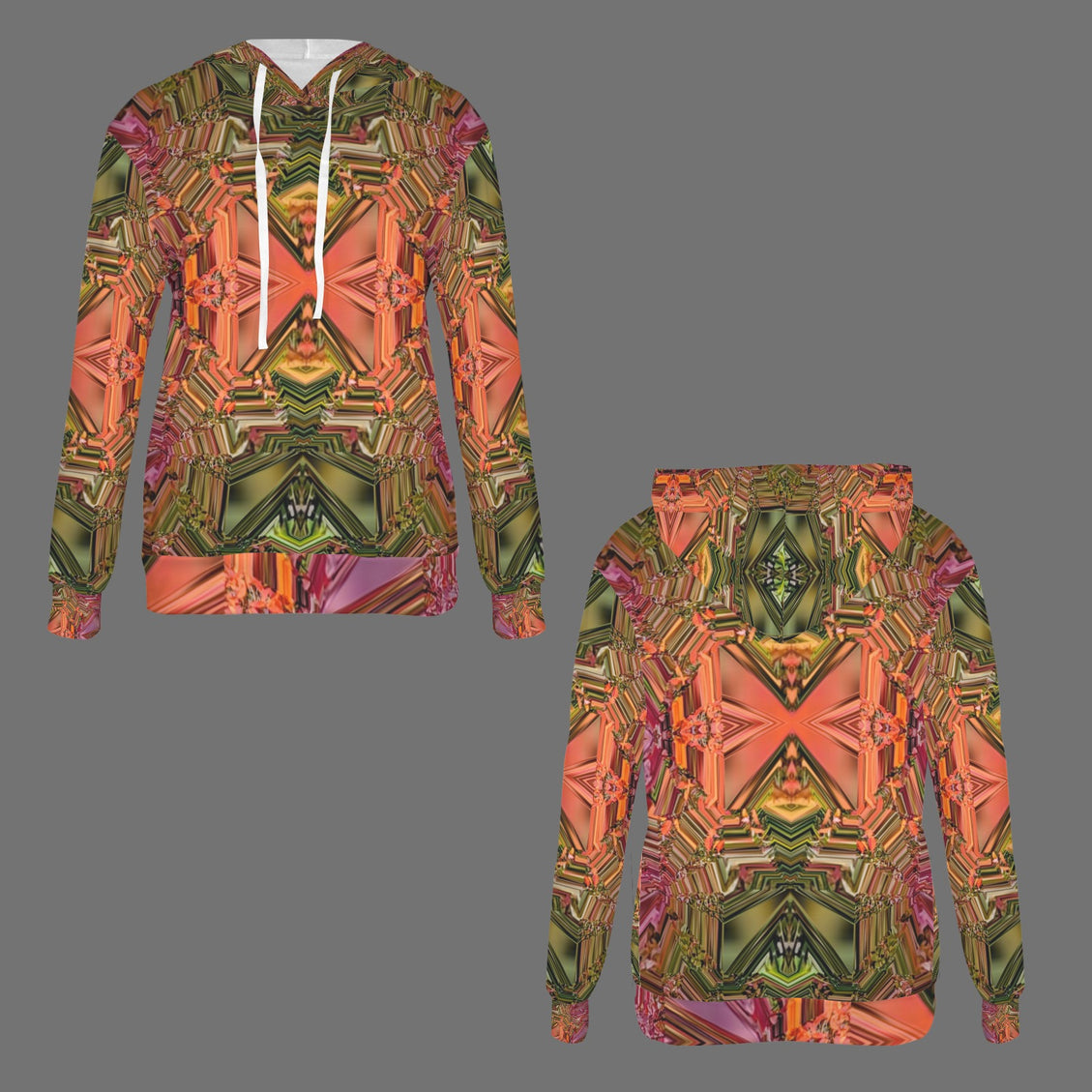 Hoodie Fall Leaves Spearfish Canyon Geometric