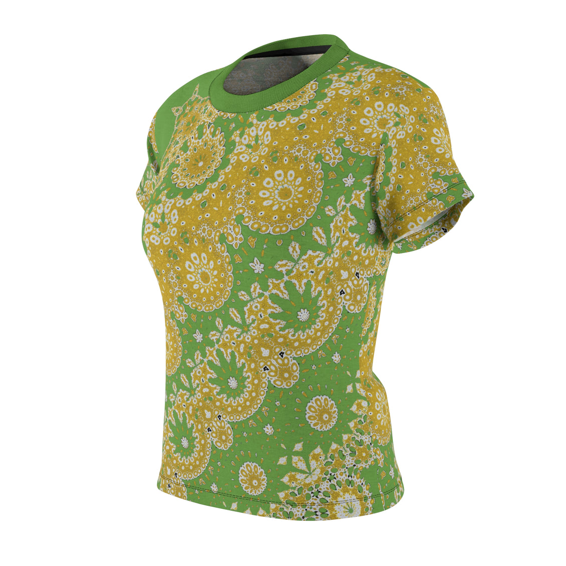 Women's Tee Sunflower Geometric Green