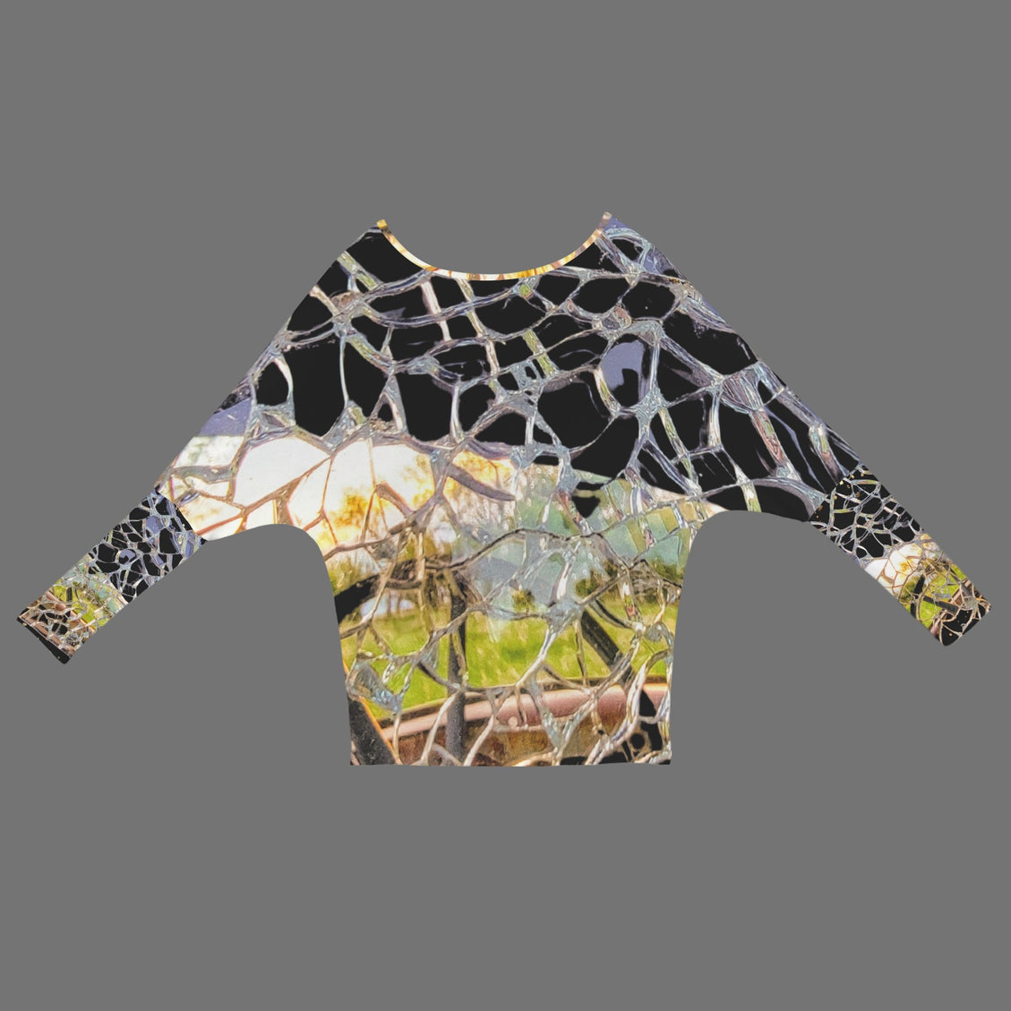 Batwing Long Sleeve Top Shattered Windshield