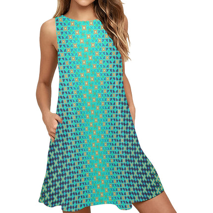 Tank Dress Peacock Turquoise Ombre