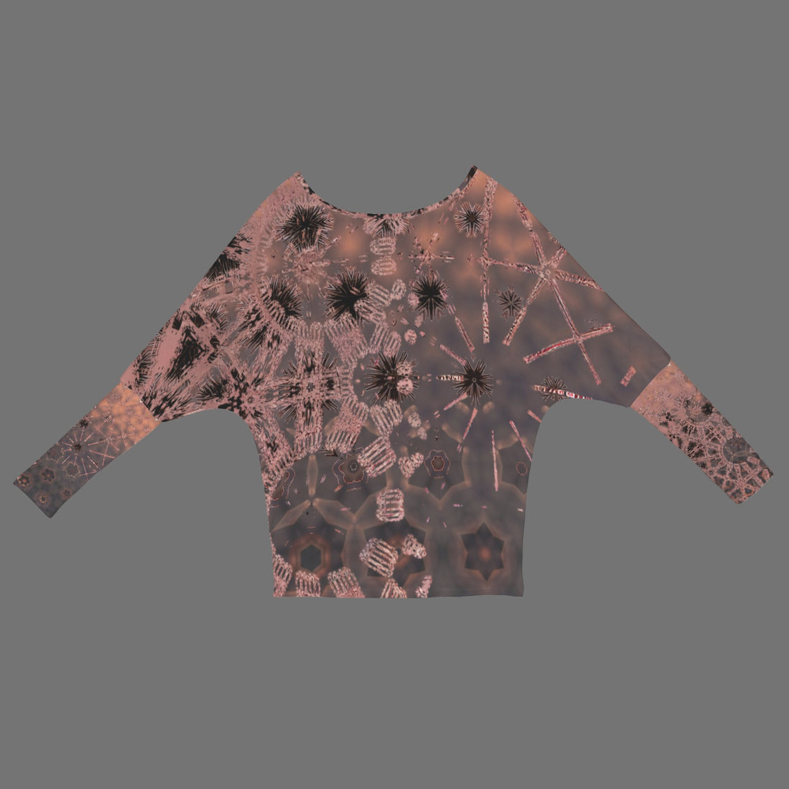 Batwing Long Sleeve Top Thistle with Copper Graphic