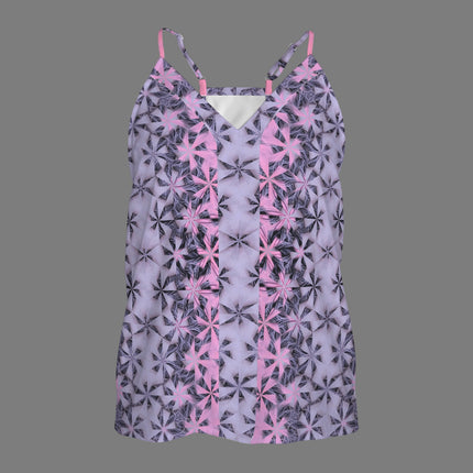 V Neck Cami Summerville Sunset Pink & Lavendar