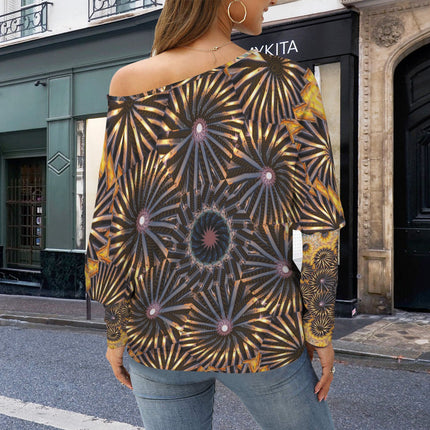 Batwing Long Sleeve Top Rusty Truck Medallion