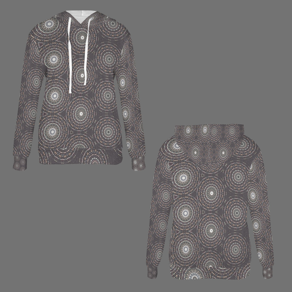 Hoodie Art Deco Gray Tile