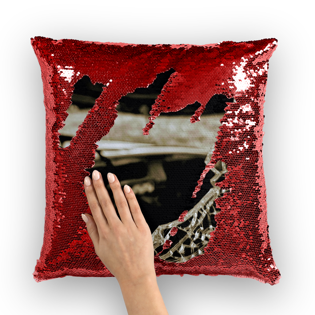 Shattered Windshield Sequin Cushion Cover