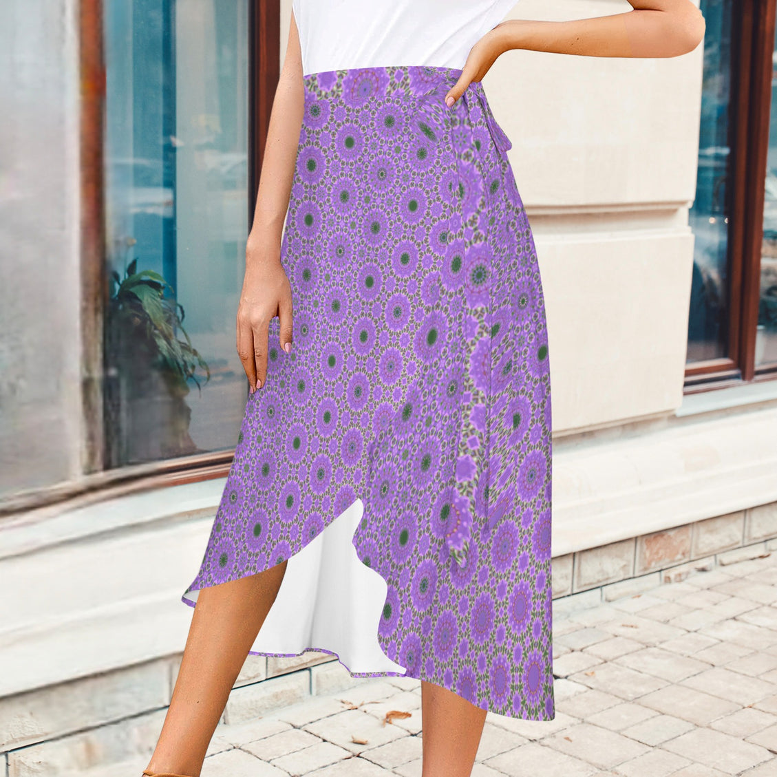 Tie Waist Wrap Skirt Dames Rocket