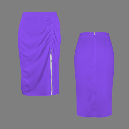 Drawstring Ruched Skirt Bergamot Violet