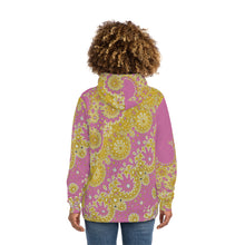 Carica l&#39;immagine nel visualizzatore di Gallery, Fashion Hoodie (AOP) Sunflower Geometric Pink
