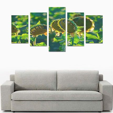 Sunflowers 5 Piece Wall Art Canvas