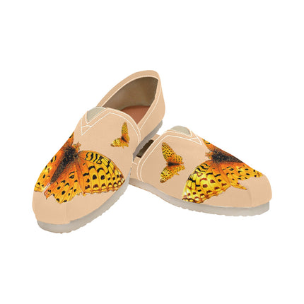 Espadrilles Canvas Butterflies Tangerine