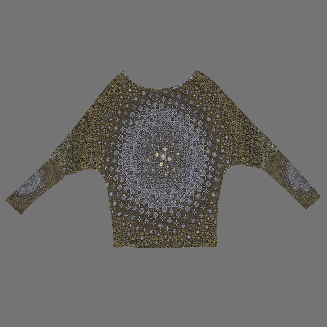 Batwing Long Sleeve Sweater Shattered Windshield Medallion