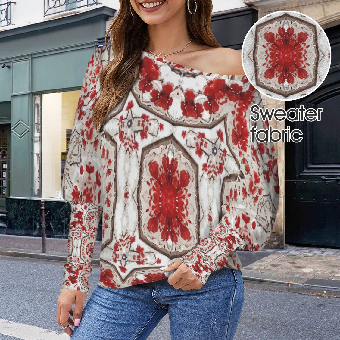 Batwing Long Sleeve Top Frosty Buffalo Berries