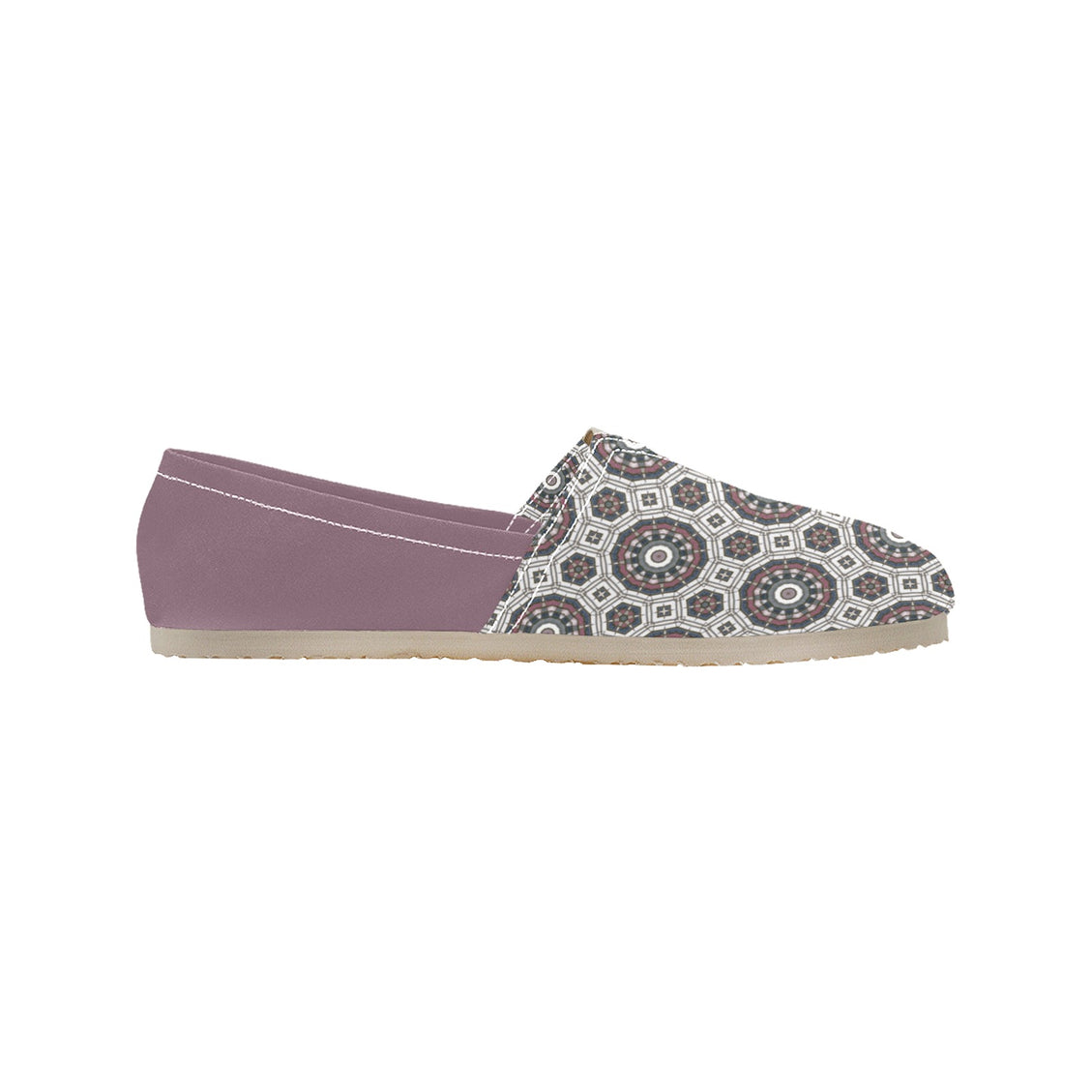 Espadrilles Canvas Carnival Tiles Gray and Plum