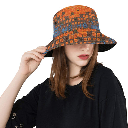 Bucket Hat Unisex Orange Lily Mandela