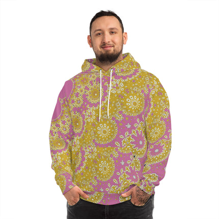 Fashion Hoodie (AOP) Sunflower Geometric Pink