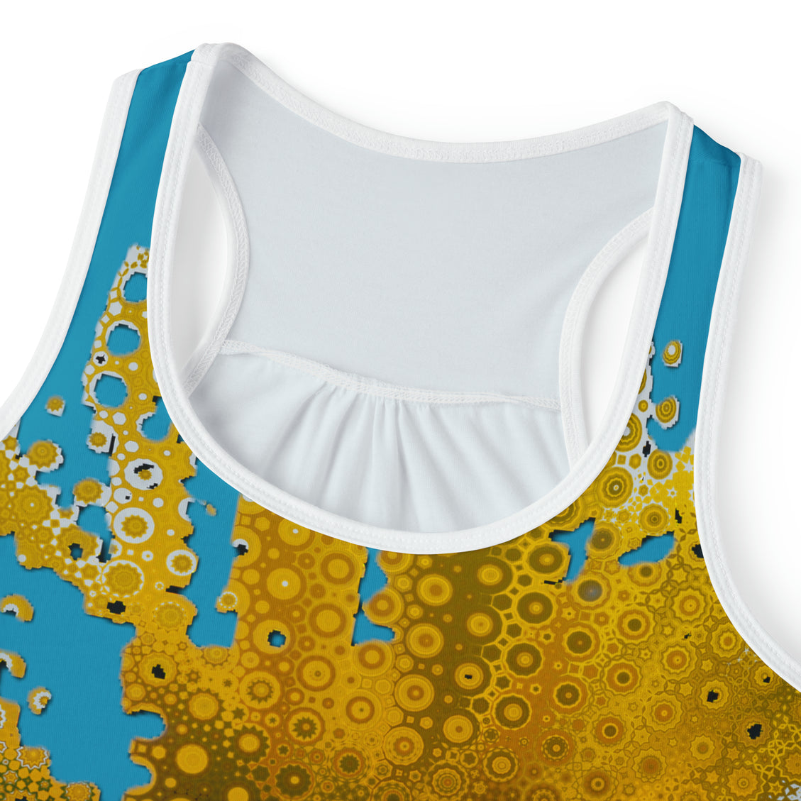 Women's Tank Top (AOP) Sunflower Turquoise