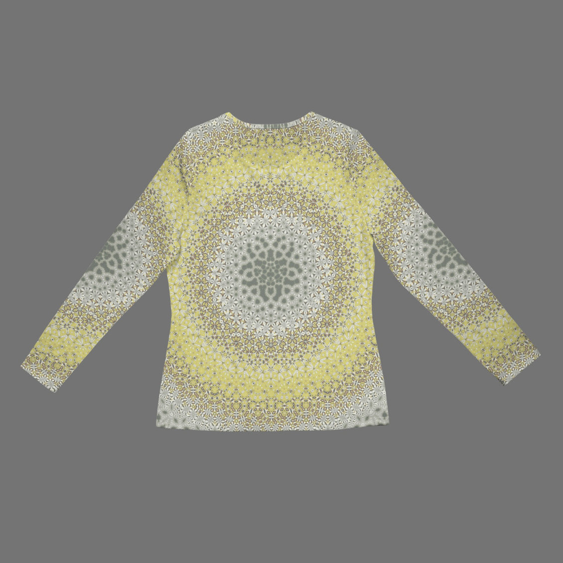 Long Sleeve Zip Front T-Shirt Yellow Clover