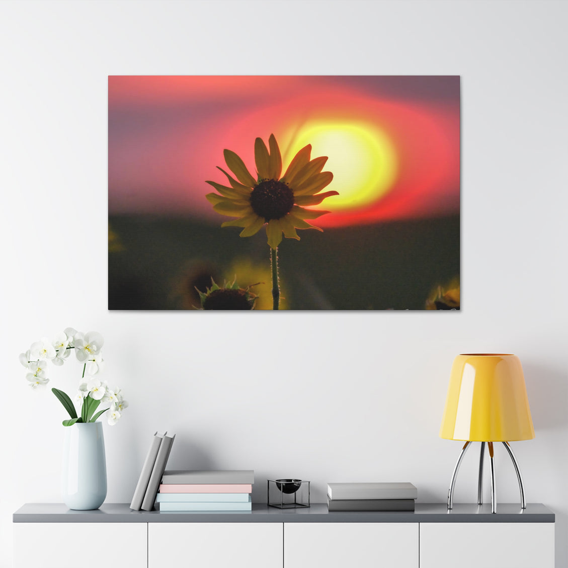 Canvas Gallery Wraps Sunflower Sunset Western South Dakota