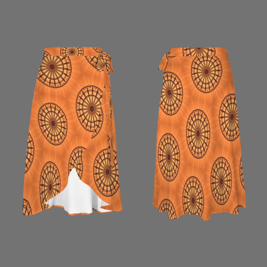 Tie Waist Wrap Skirt Sunset