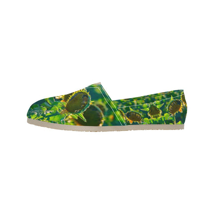 Espadrilles Canvas Sunflowers Green