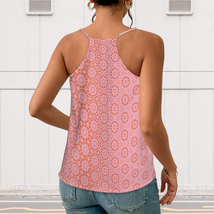 V Neck Cami Pink Carnival Tile