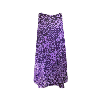 Tank Dress Purple and Black Abstract