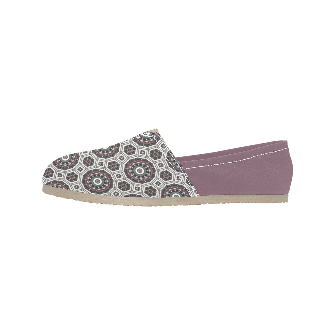 Espadrilles Canvas Carnival Tiles Gray and Plum