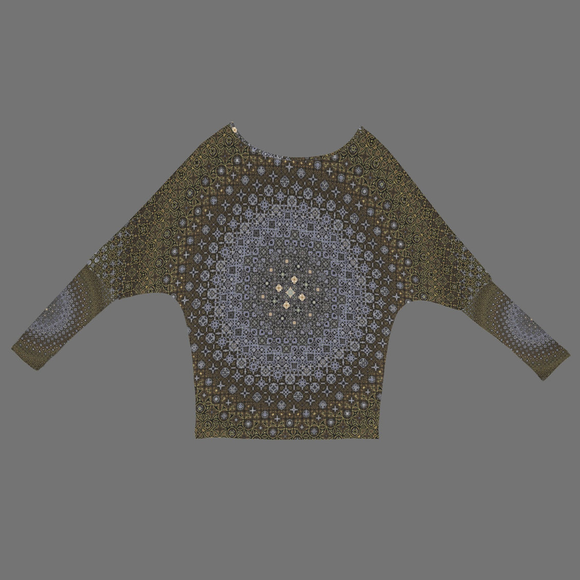 Batwing Long Sleeve Sweater Shattered Windshield Medallion