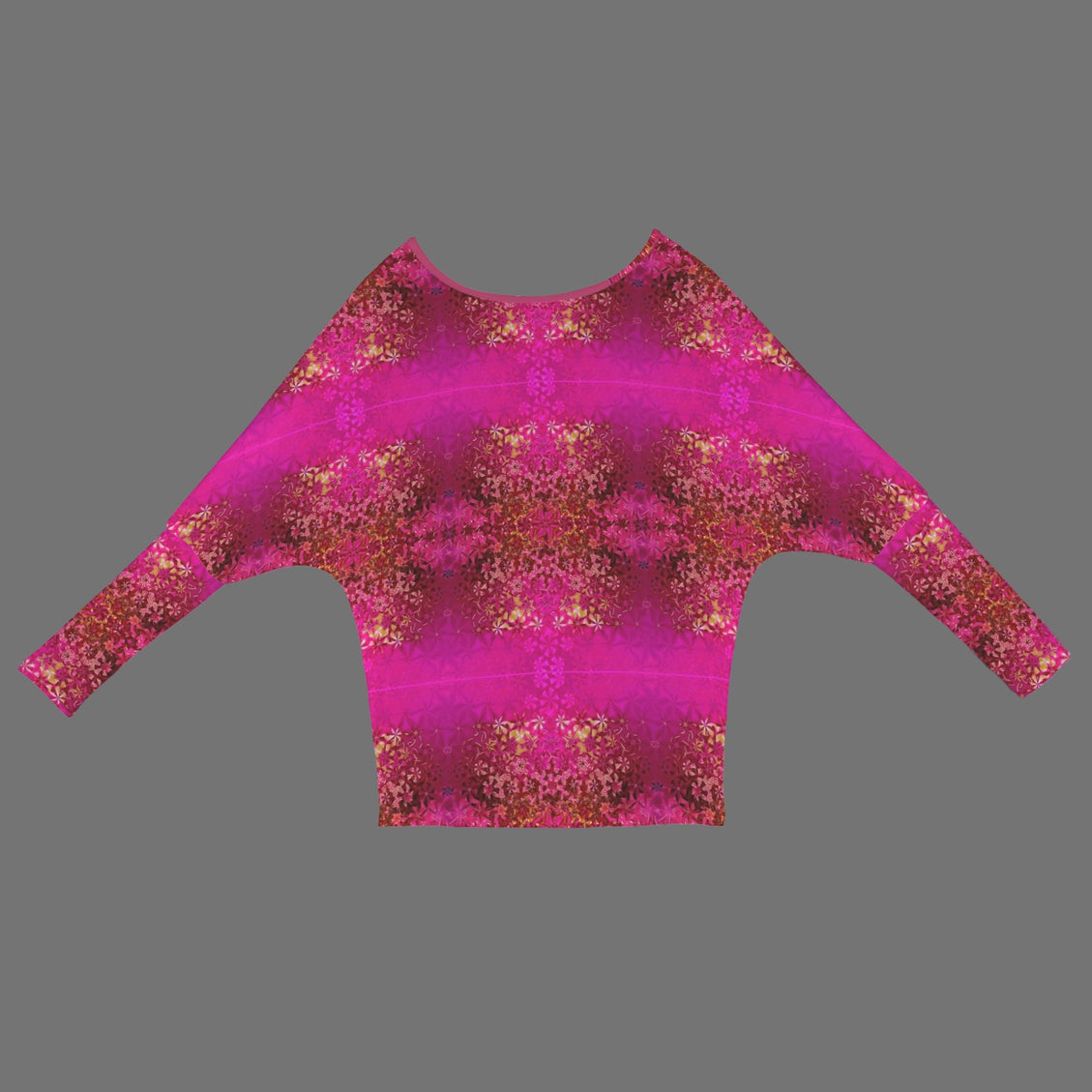 Batwing Long Sleeve Top Orchids