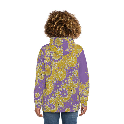 Fashion Hoodie (AOP) Sunflower Geometric Light Purple