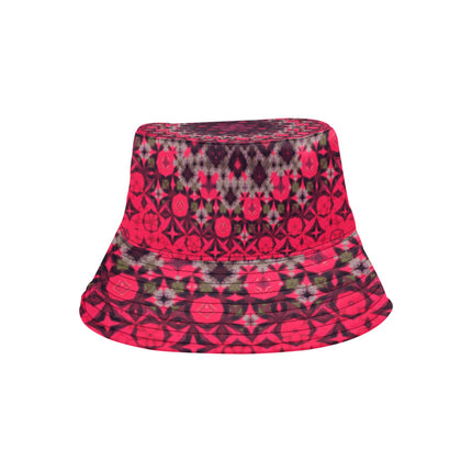 Bucket Hat Unisex Red Hollyhocks Mandela