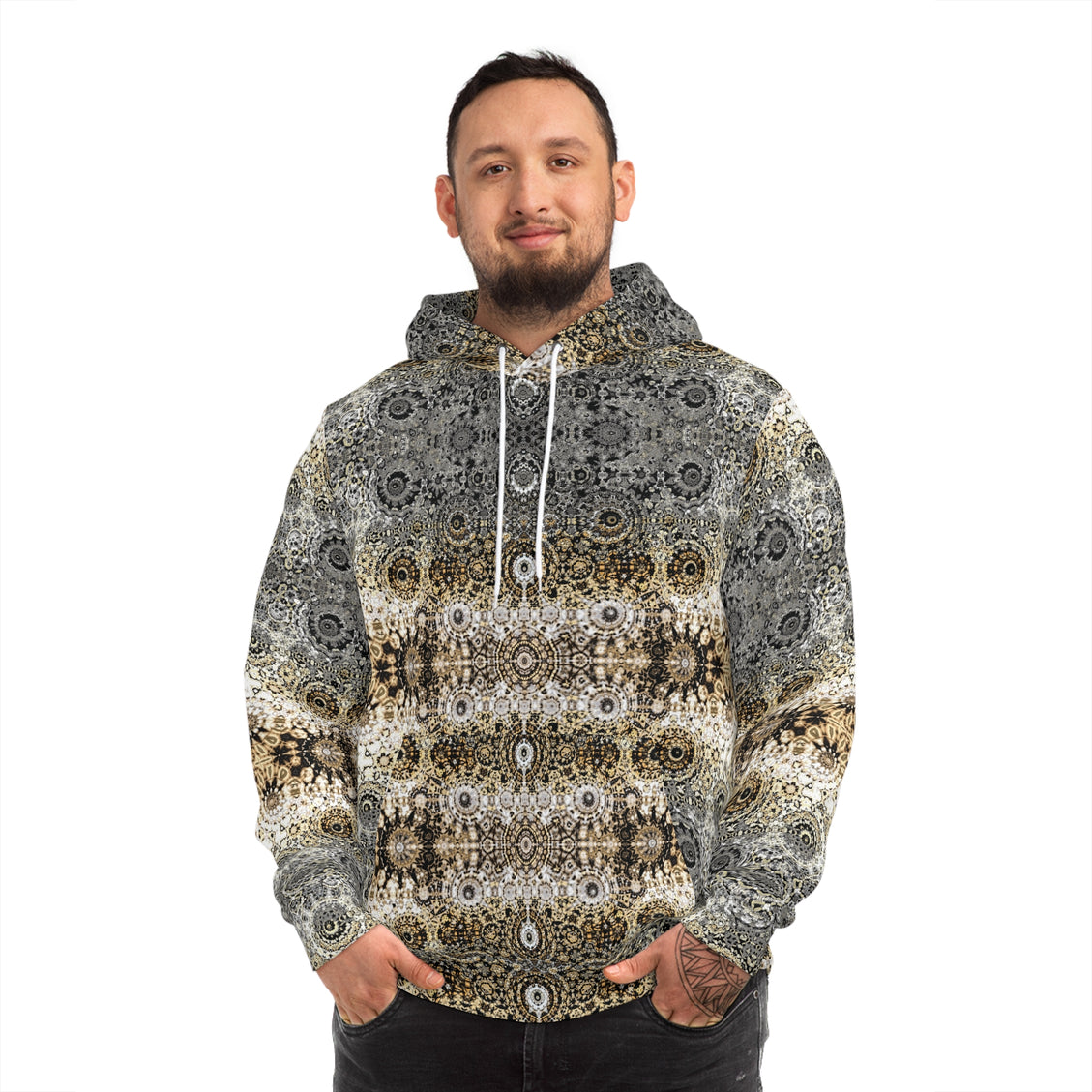 Fashion Hoodie (AOP) Shimmering Feathers