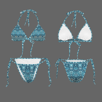 String Bikini Blue Glass