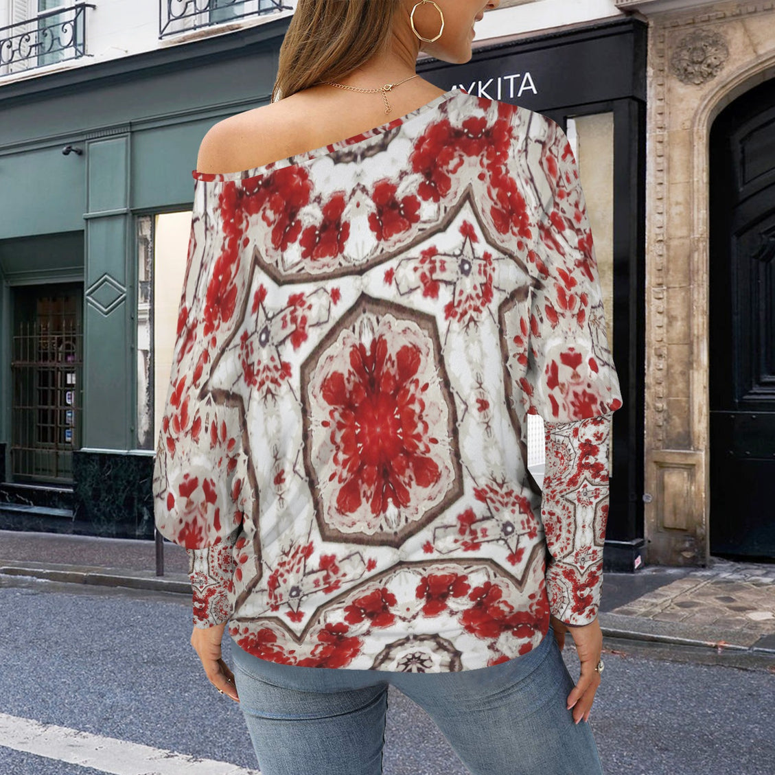 Batwing Long Sleeve Top Frosty Buffalo Berries