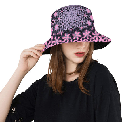 Bucket Hat Unisex Summerville Sunset Lavendar and PInk