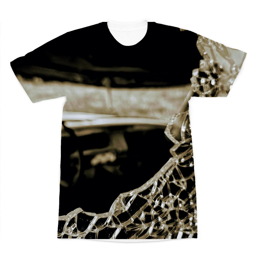 Shattered Windshield Premium Sublimation Adult T-Shirt